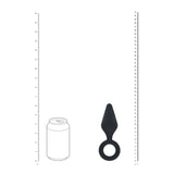 LEVELZ Silicone Anal Plug With Loop Large Black Butt Plug - ANAL TOYS