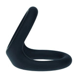 Levelz Silicone Cock Ring Double O Large Black For Men - COCK RINGS