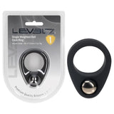 LEVELZ Single Weighted Ball Cock Ring Black - COCK RINGS
