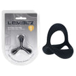 Levelz Tri O Ergo Silicone Cock Ring Black - COCK RINGS