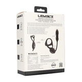 Levelz TriO Vibrating Thrusting Cock Ring With Prostate Stimulator Black - COCK RINGS