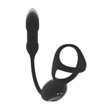 Levelz TriO Vibrating Thrusting Cock Ring With Prostate Stimulator Black - COCK RINGS