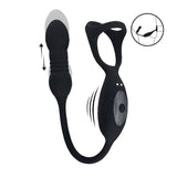 Levelz TriO Vibrating Thrusting Cock Ring With Prostate Stimulator Black - COCK RINGS