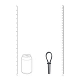 Levelz Wide Adjustable Silicone Lasso Cock Ring Black - COCK RINGS