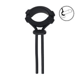 Levelz Wide Detachable Lasso Cock Ring Black Adjustable - COCK RINGS