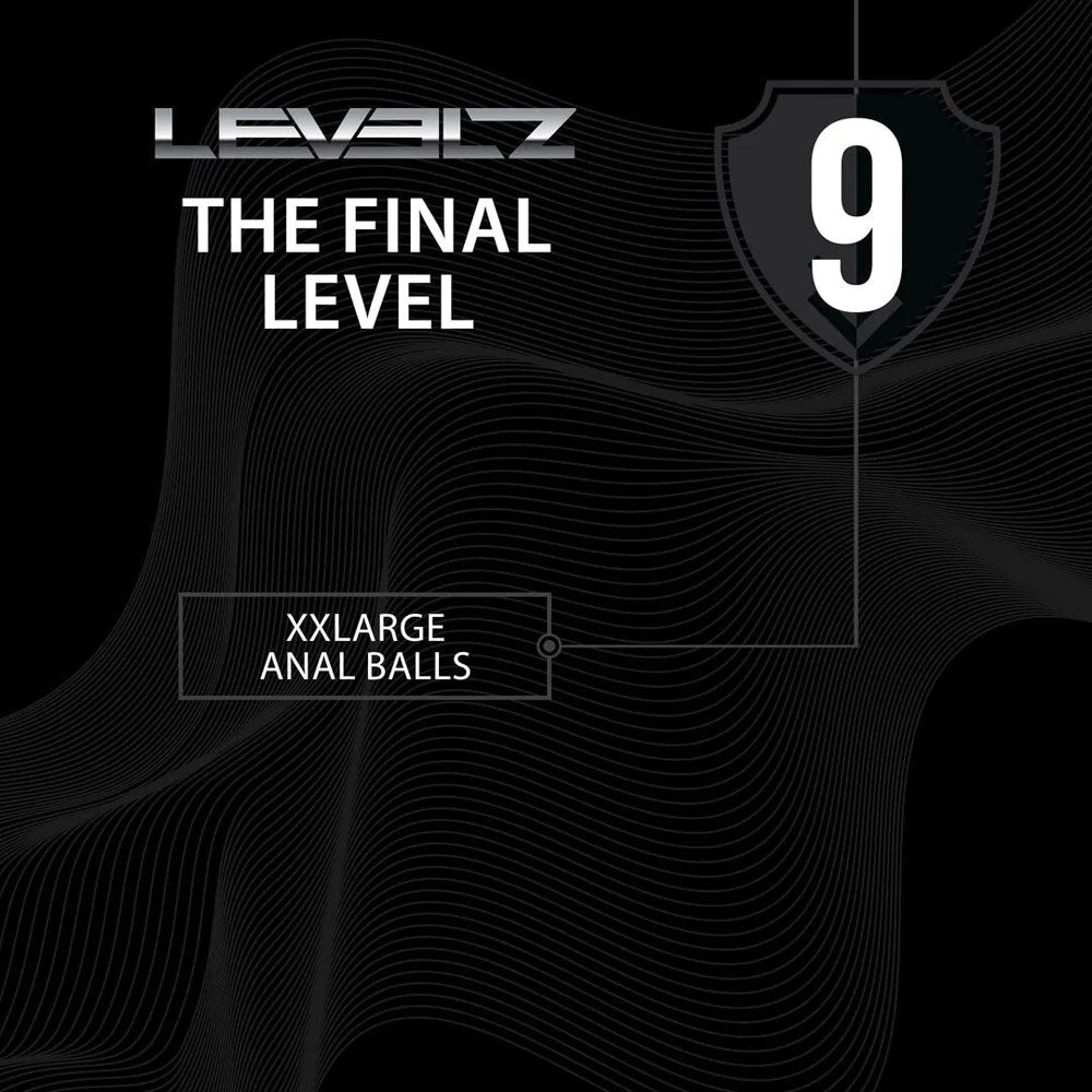 Levelz XXL Round Anal Balls 60mm Black 52.5 Cm Anal Beads - ANAL TOYS