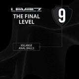Levelz XXL Round Anal Balls 60mm Black 52.5 Cm Anal Beads - ANAL TOYS