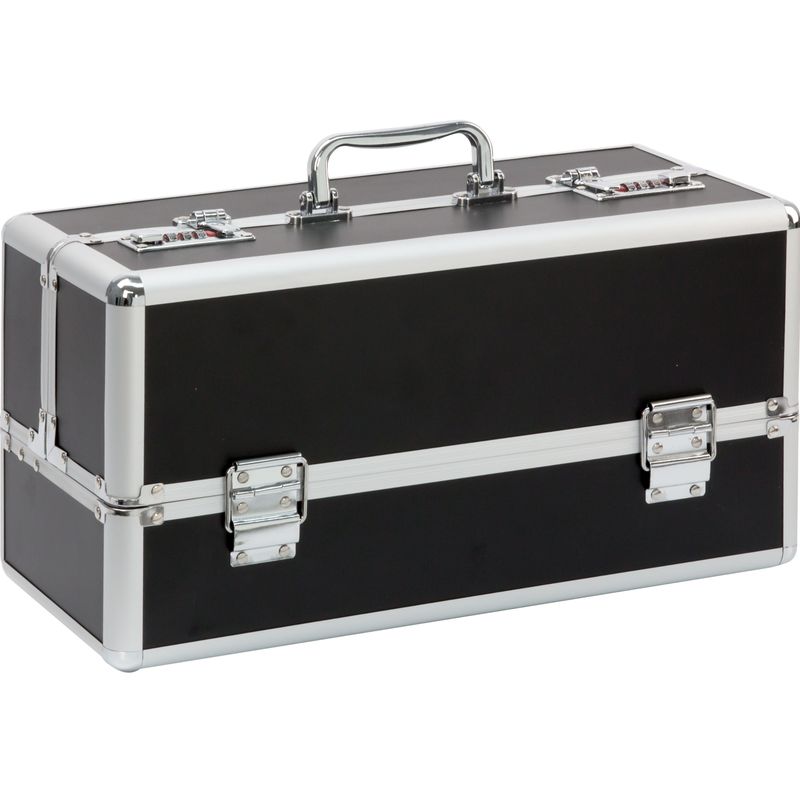 Lockable Large Vibrator Case Black - Adult Toys