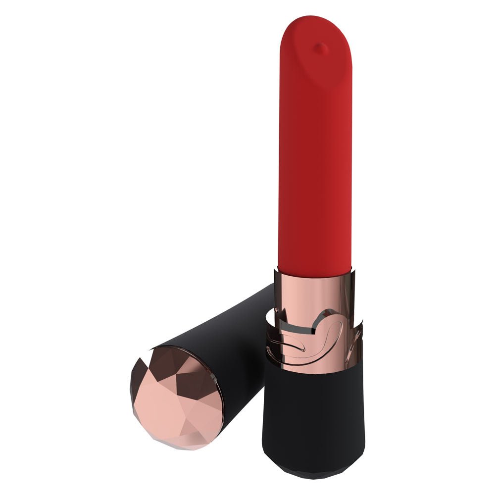LOVELINE Dahlia - Black/Red Lipstick Vibrator - VIBRATORS