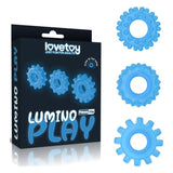 Lumino Play Penis Rings 3 Pc - Adult Toys