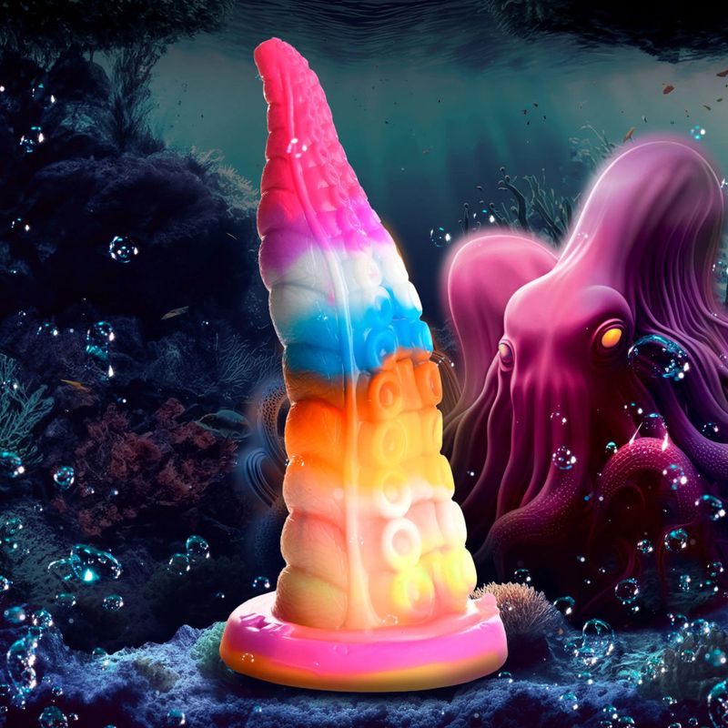 Luminoctopus GITD Tentacle Dildo - Adult Toys - Naughty by Nature Adult Store