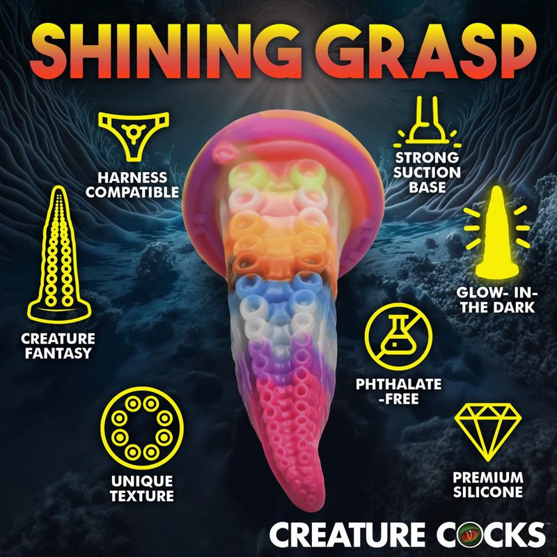 Luminoctopus GITD Tentacle Dildo - Adult Toys - Naughty by Nature Adult Store