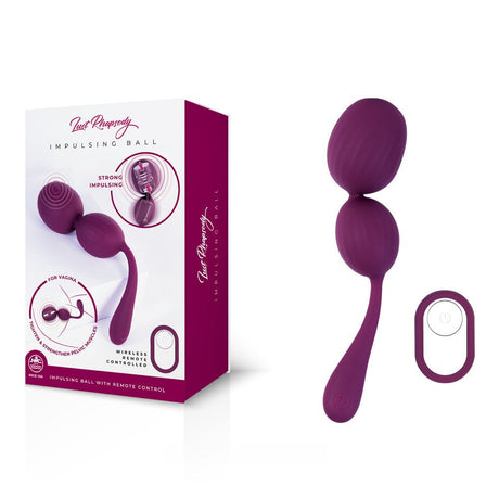 Lust Rhapsody Impulsing Kegel Balls Purple USB Rechargeable With Wireless Remote - KEGEL TOYS