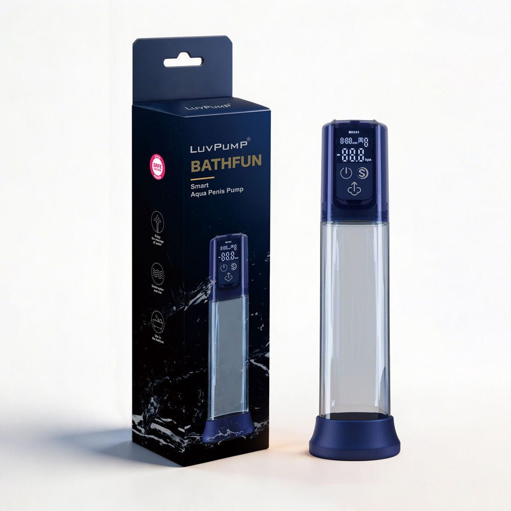 LuvPump Bathfun Smart Aqua Penis Pump Blue Waterproof - PUMPS