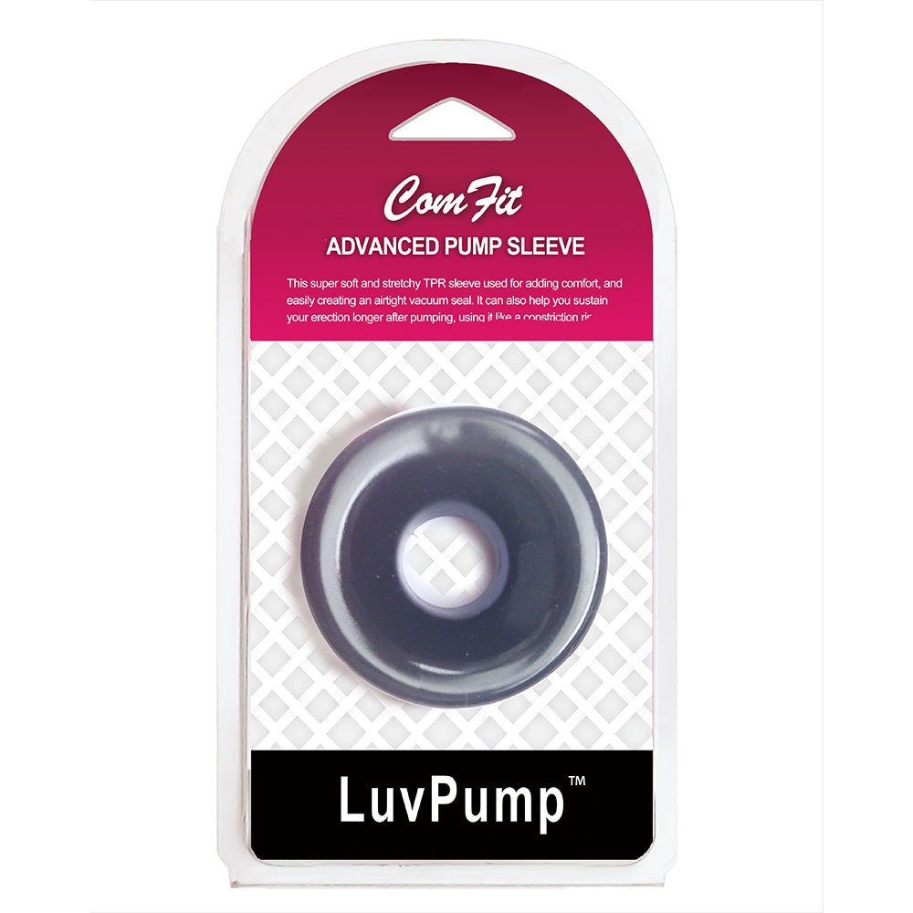 LuvPump ComFit Silicone Sleeve - Black - Black Universal Penis Pump Sleeve - PUMPS