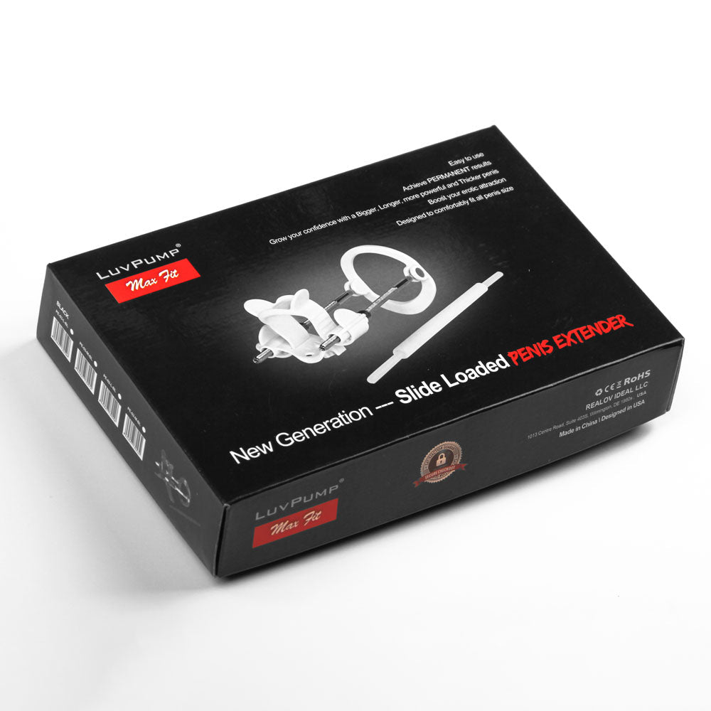 LuvPump Max Fit Penis Extender – Luxury Traction Device for Men, Black - PUMPS