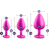 Luxe Bling Plugs Training Kit Pink With White Gems - Adult Toys