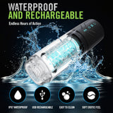 M For Men - Whirlwind Pro - Clear USB Rechargeable Rotating & Sucking Auto Stroker - MASTURBATORS