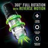 M For Men - Whirlwind Pro - Clear USB Rechargeable Rotating & Sucking Auto Stroker - MASTURBATORS