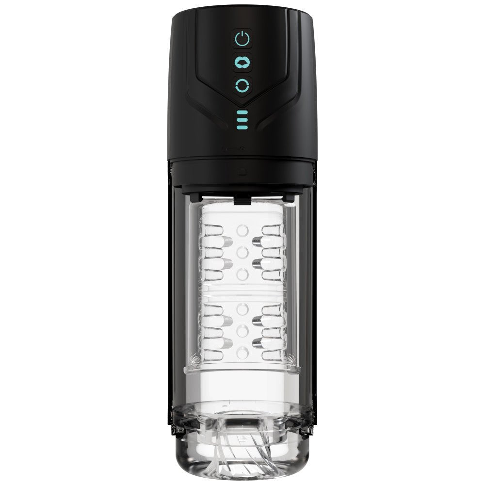 M For Men - Whirlwind Pro - Clear USB Rechargeable Rotating & Sucking Auto Stroker - MASTURBATORS