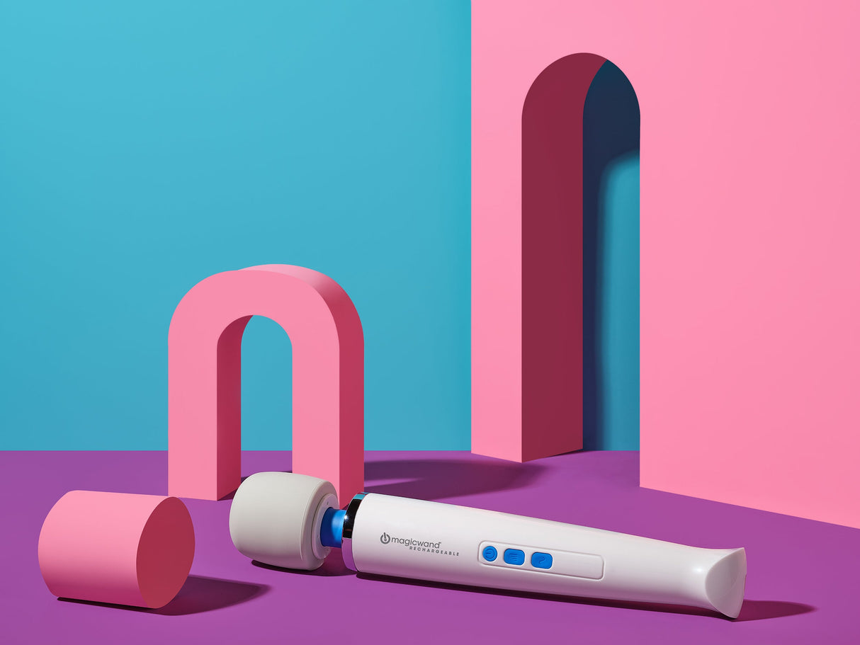 Magic White Rechargeable Massage Wand - VIBRATORS