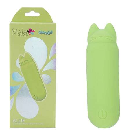 Maia Allie Green 7.6 Cm USB Rechargeable Vibrating Bullet - BULLETS & EGGS