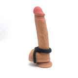 Maia Gavin Black Silicone Adjustable Cock and Balls Ring - COCK RINGS