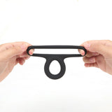 Maia Gavin Black Silicone Adjustable Cock and Balls Ring - COCK RINGS