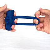 Maia Huxley USB Rechargeable Vibrating Cock Ring – Strong Blue Motor - COCK RINGS