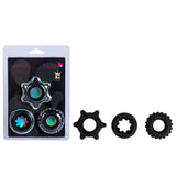 Maia MANZO - Black Silicone Cock Rings - Set of 3 - COCK RINGS