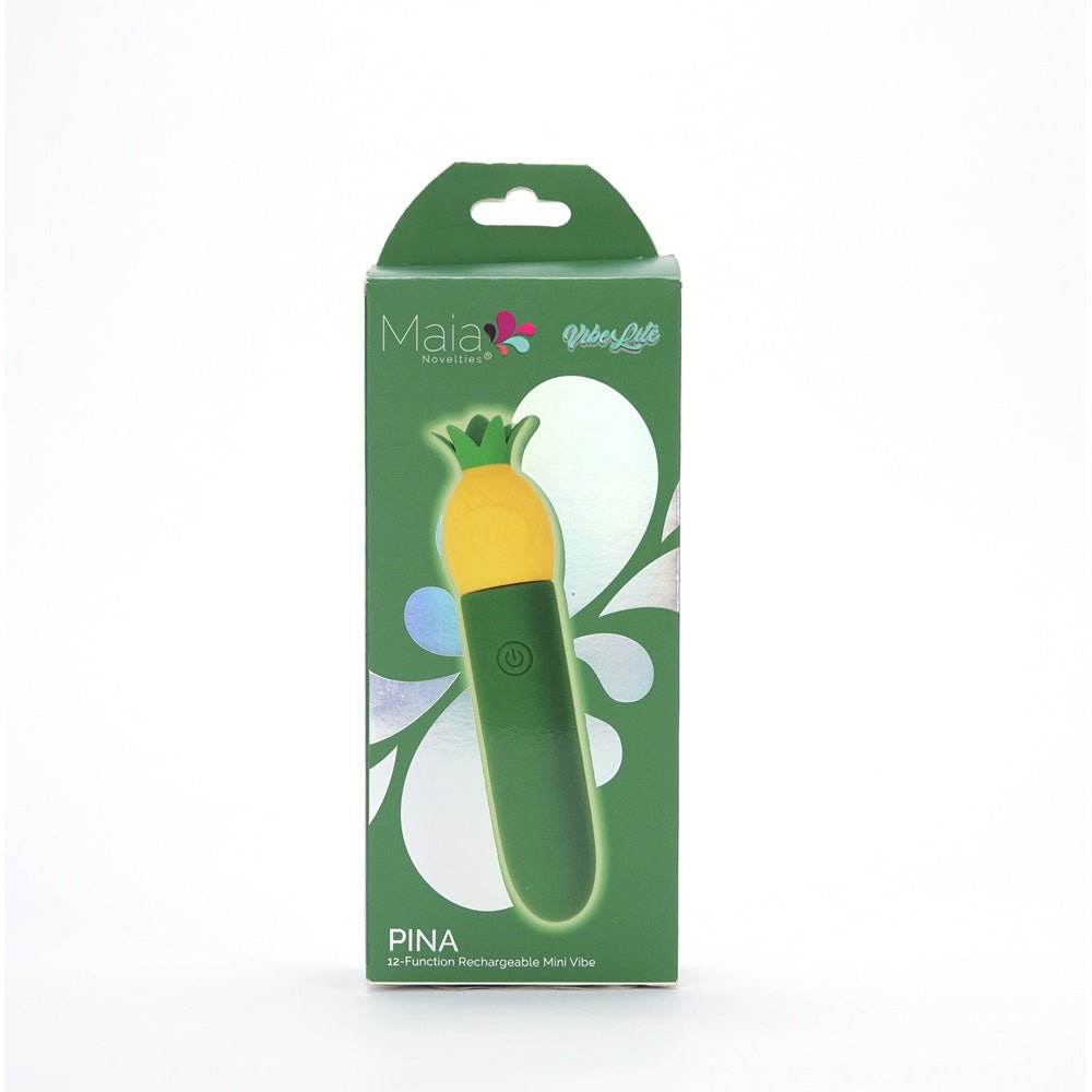 Maia PINA Green Yellow 11.1 cm Bullet Vibrator - BULLETS & EGGS