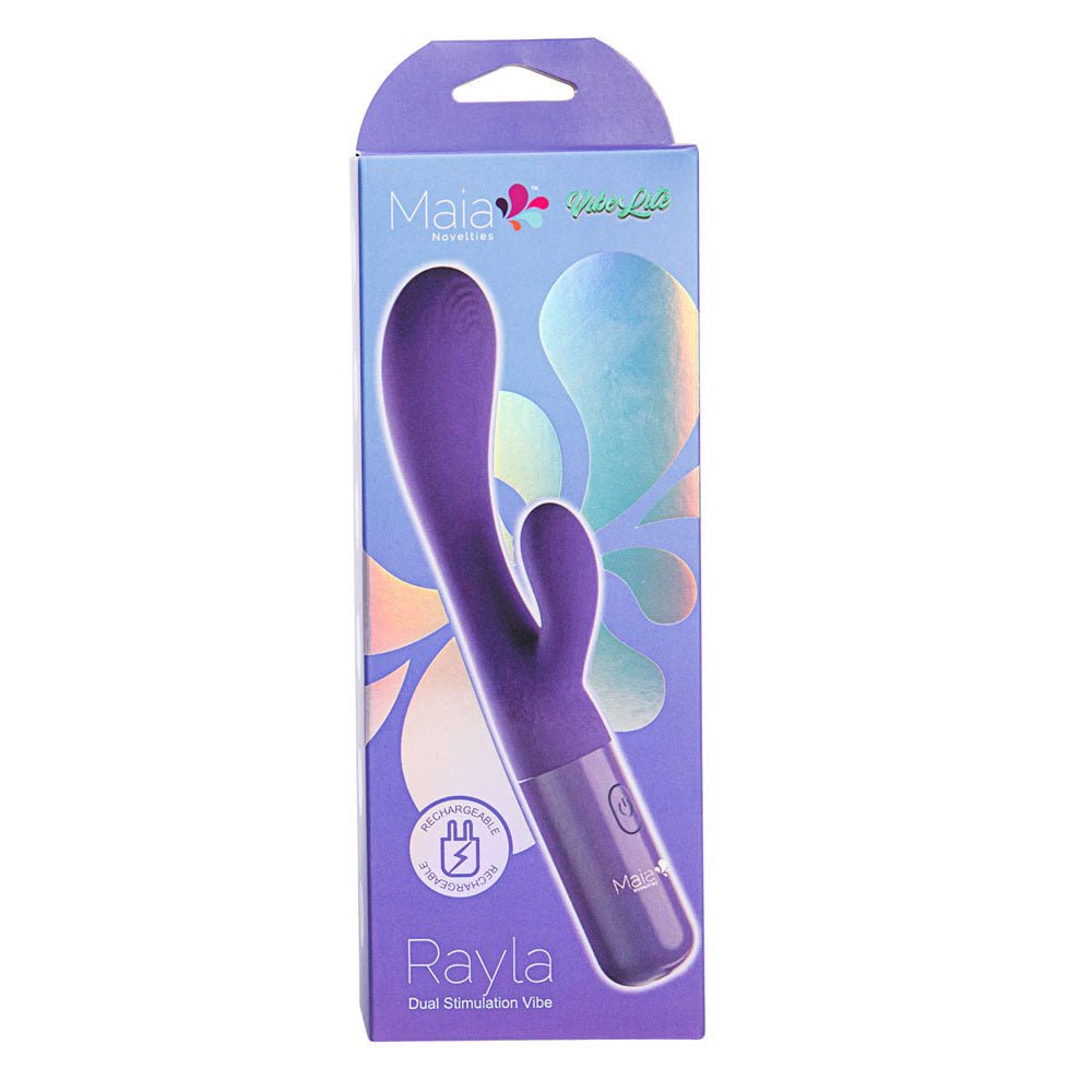 Maia RAYLA - Purple 17.8 cm USB Rechargeable Rabbit Vibrator - VIBRATORS