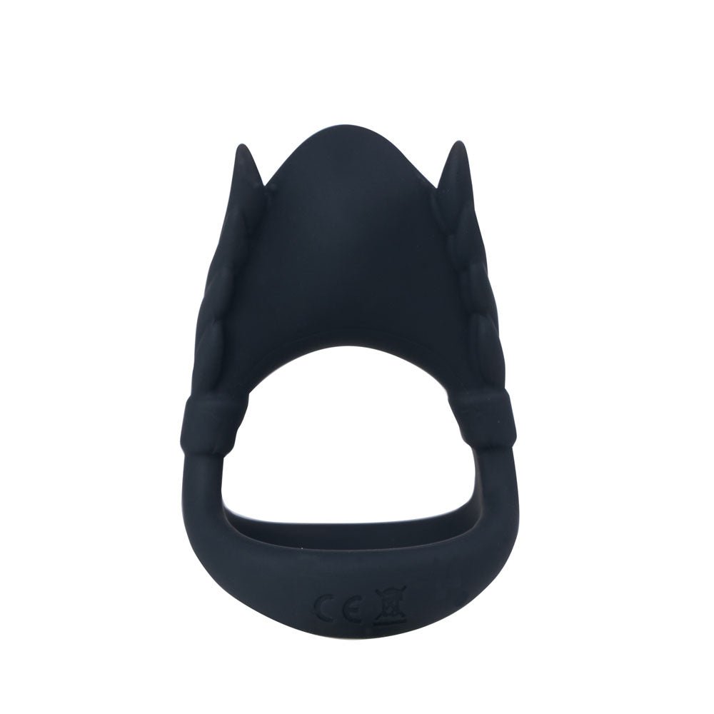 Maia Rocky Vibrating Cock Ring – USB Rechargeable – Sleek Black - COCK RINGS
