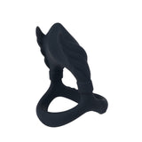 Maia Rocky Vibrating Cock Ring – USB Rechargeable – Sleek Black - COCK RINGS