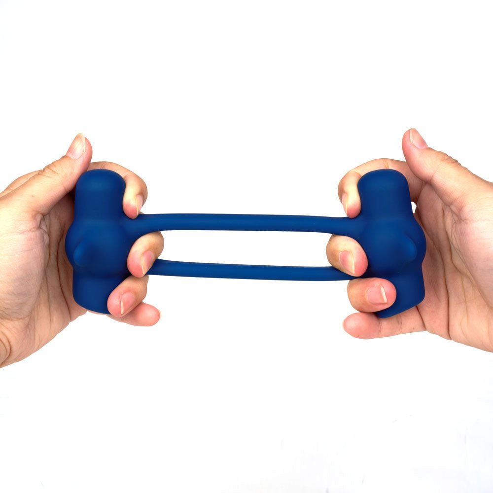 Maia Ronan Blue Dual Vibrating USB Rechargeable Cock Ring - COCK RINGS