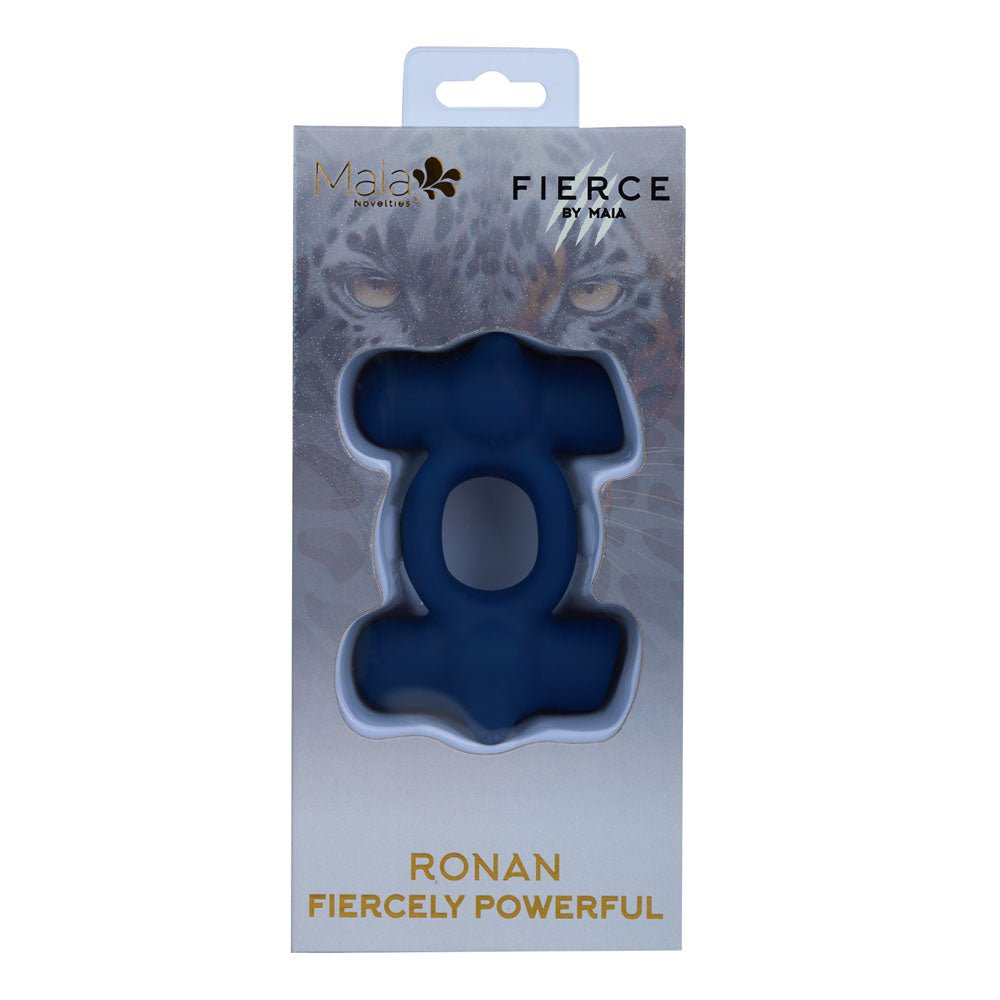 Maia Ronan Blue Dual Vibrating USB Rechargeable Cock Ring - COCK RINGS