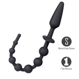 Maia SORRA - Black Anal Plug with Beads - ANAL TOYS