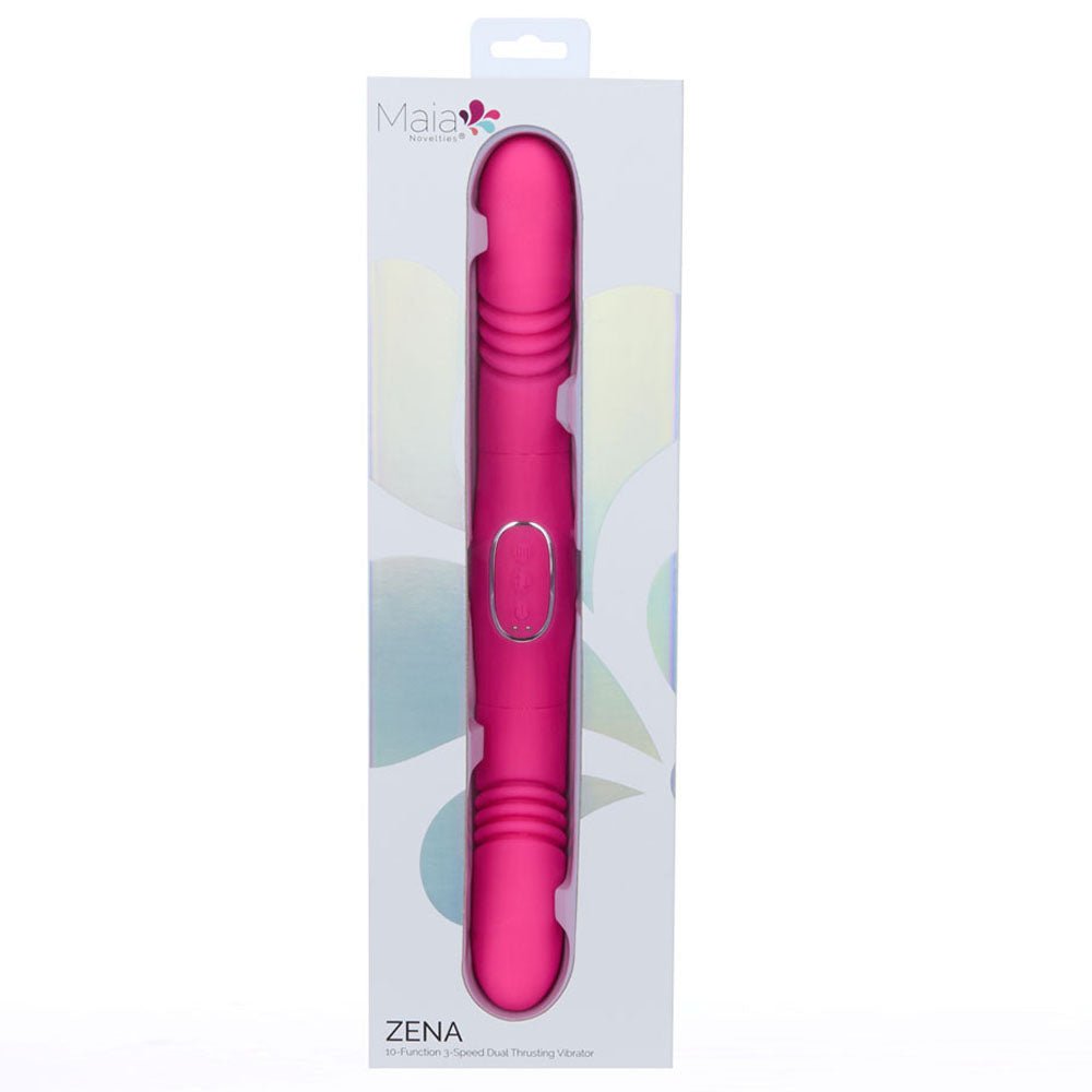 Maia ZENA - Pink Thrusting Double Ended Vibrator - VIBRATORS