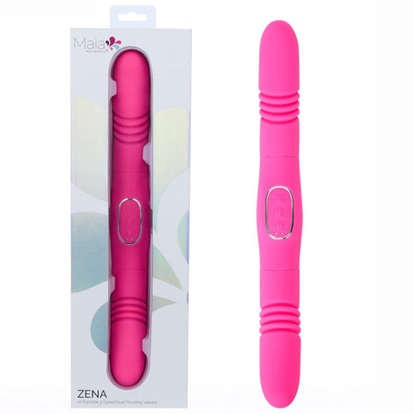 Maia ZENA - Pink Thrusting Double Ended Vibrator - VIBRATORS