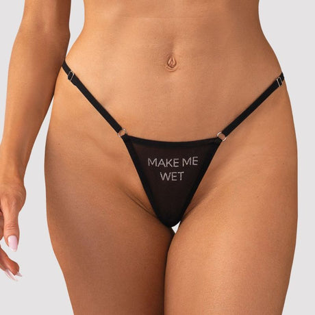 Make Me Wet Thong - Lingerie