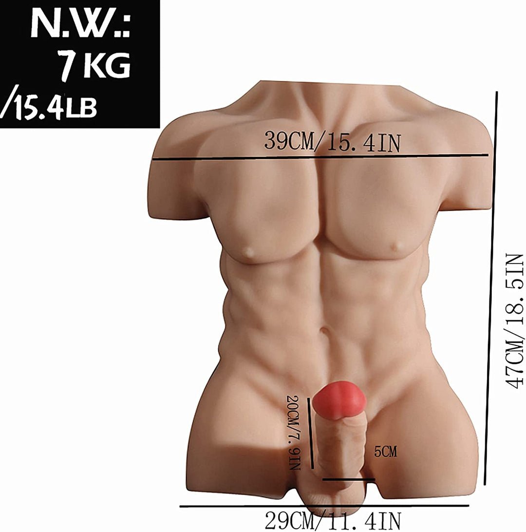 Male Half Body Sex Doll Torso With Realistic Measurements TPE 7kg - Sex Doll