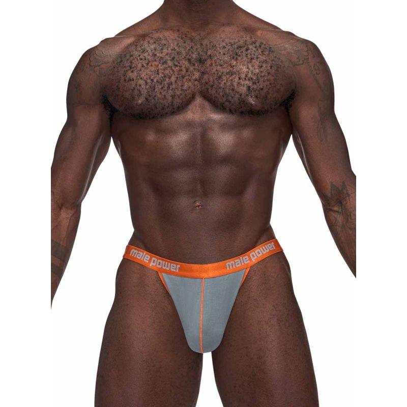 Male Power Casanova Uplift Micro Thong Grey - Lingerie