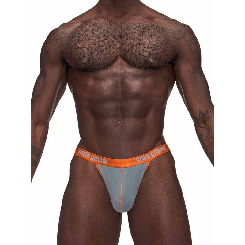Male Power Casanova Uplift Micro Thong Grey - Lingerie