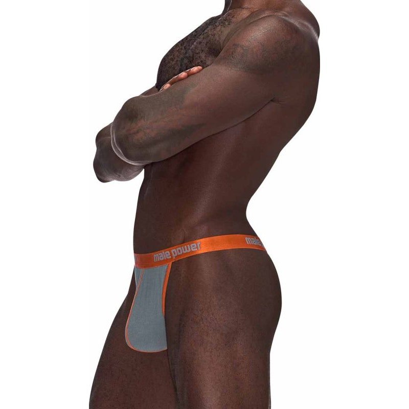 Male Power Casanova Uplift Micro Thong Grey - Lingerie
