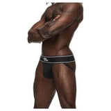 Male Power Modal Rib Jock Black - Lingerie