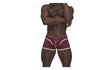 Male Power Sport Mesh Mini Short Burgundy - Lingerie