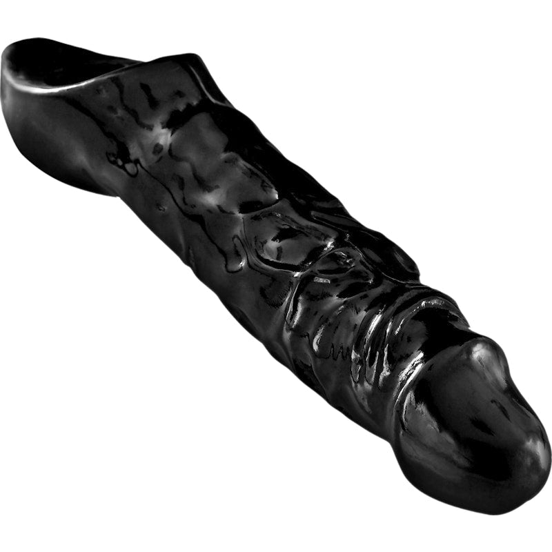 Master Series Mamba Cock Sheath – TPR Penis Extender Sleeve in Black - Adult Toys