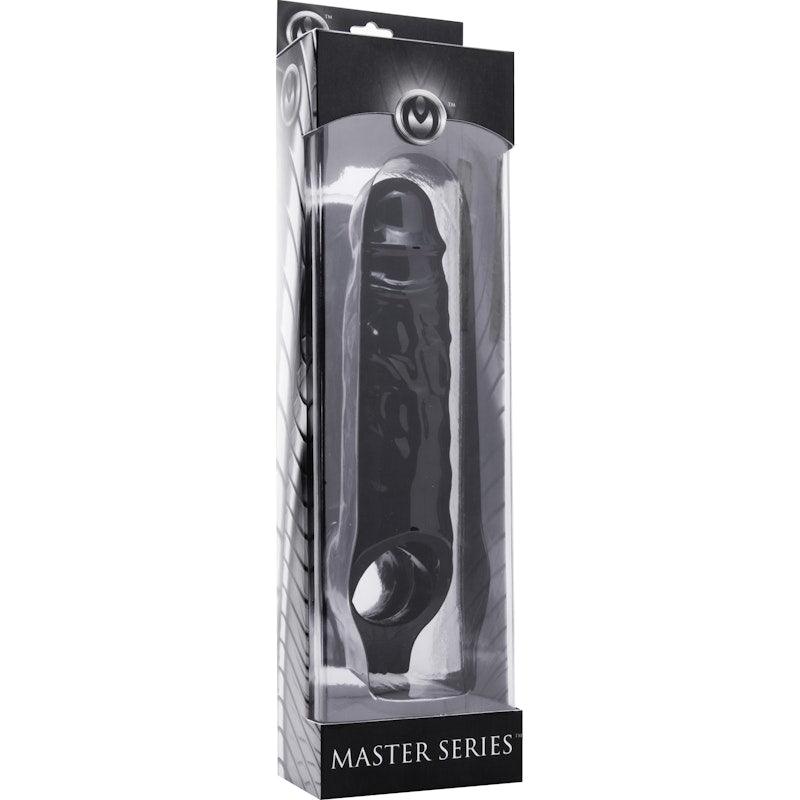 Master Series Mamba Cock Sheath – TPR Penis Extender Sleeve in Black - Adult Toys