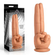 Master Series The Pleaser Flesh 23.6cm Double Finger Dildo - DONGS