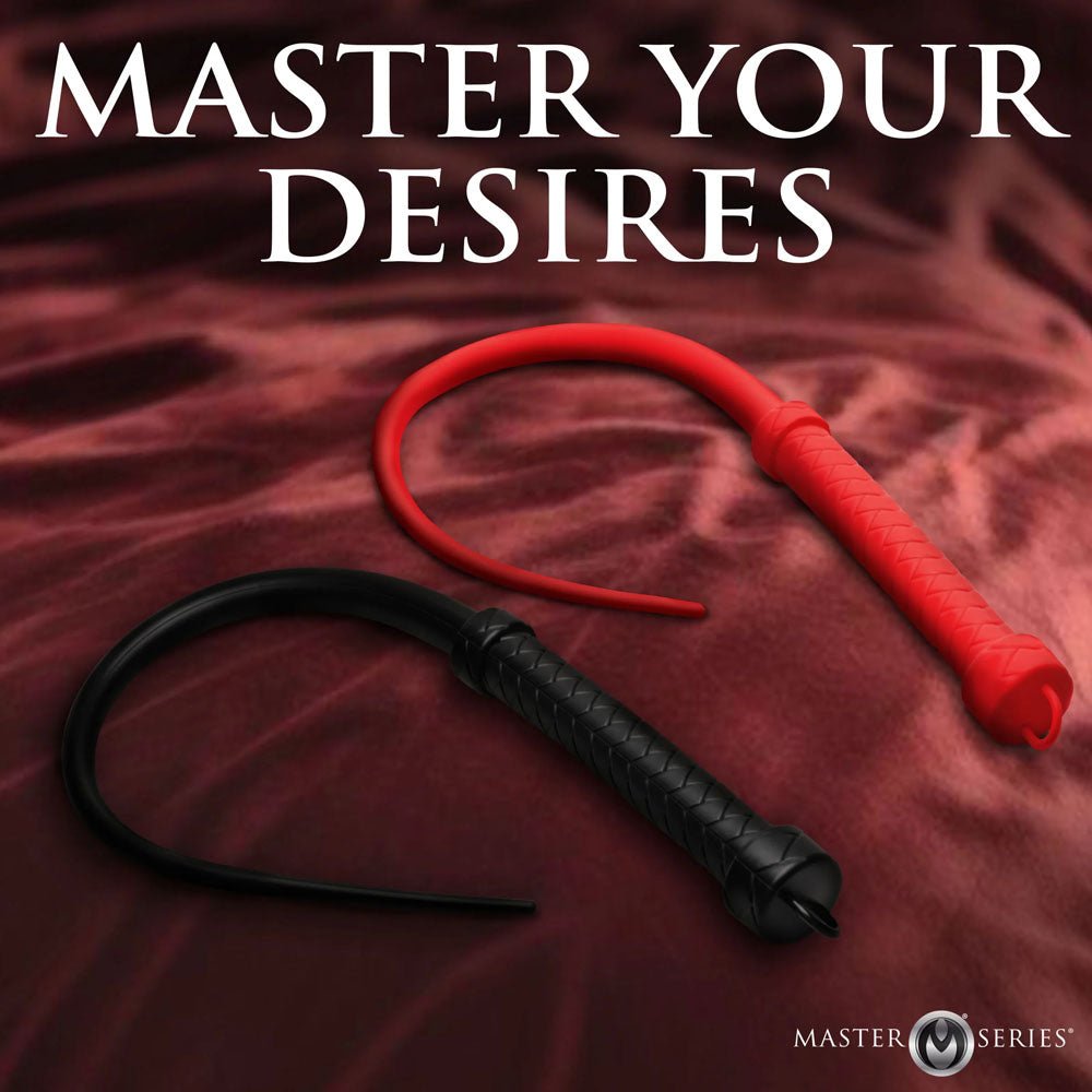 Master Series Viper Tail - Black - Black Silicone Whip - BONDAGE - TOYS